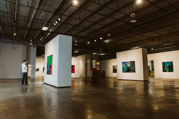 Gallery art space showing inventory and consignments